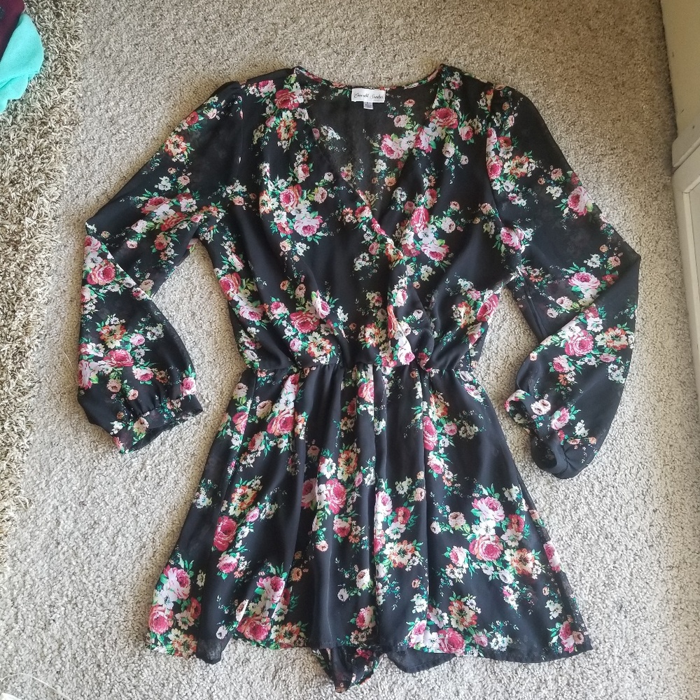 Emerald Sundae Floral Rhomper